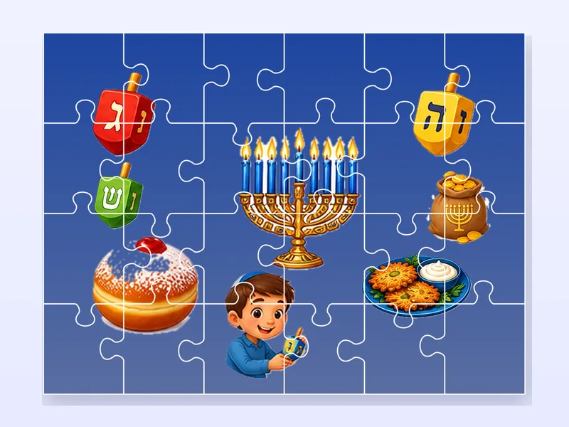 פאזל מתמונה אישית — 24 חלקים להדפסה וחיתוך